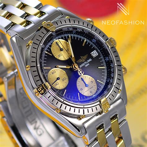 breitling chronomat 18k gold steel black|breitling super chronomat price.